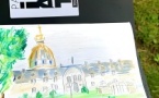 Drawing workshop/creative notebook during a walk from the Invalides to the Petit Palais