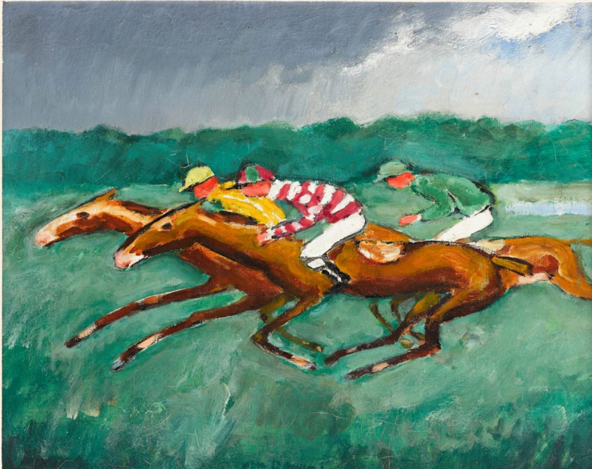 Découvrez des œuvres en lien avec le sport comme La Course (1904), huile sur toile de Kees Van Dongen © RMN-Grand Palais/Mathieu Rabeau © ADAGP Paris