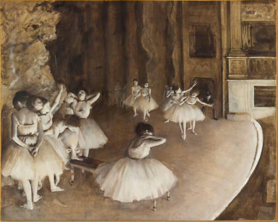 Peinture Répétition d'un ballet sur la scène, Edgar Degas © Musée d’Orsay, Dist. RMN-Grand Palais / Patrice Schmidt