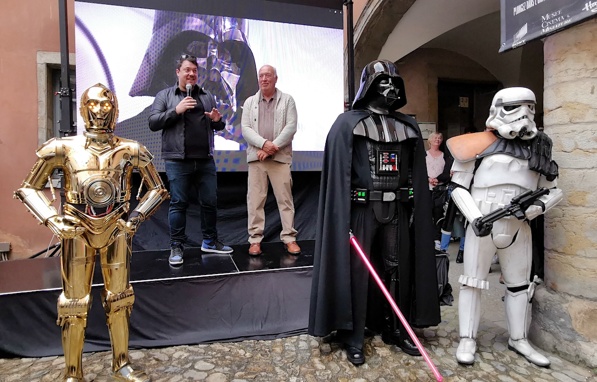 Julien Dumont & Brian Muir avec C-3PO, Darth Vador et ces Stormtroopers © MoveOnMag