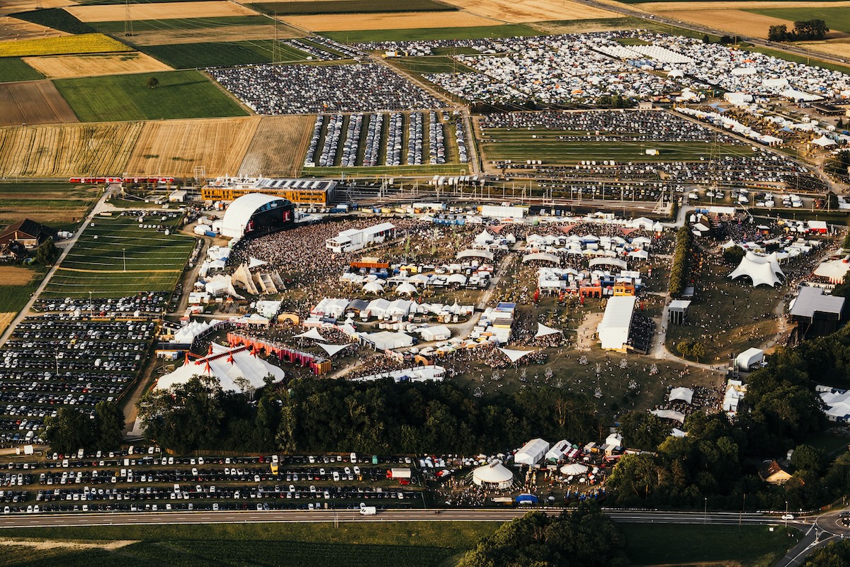 Paléo Festival vue aérienne